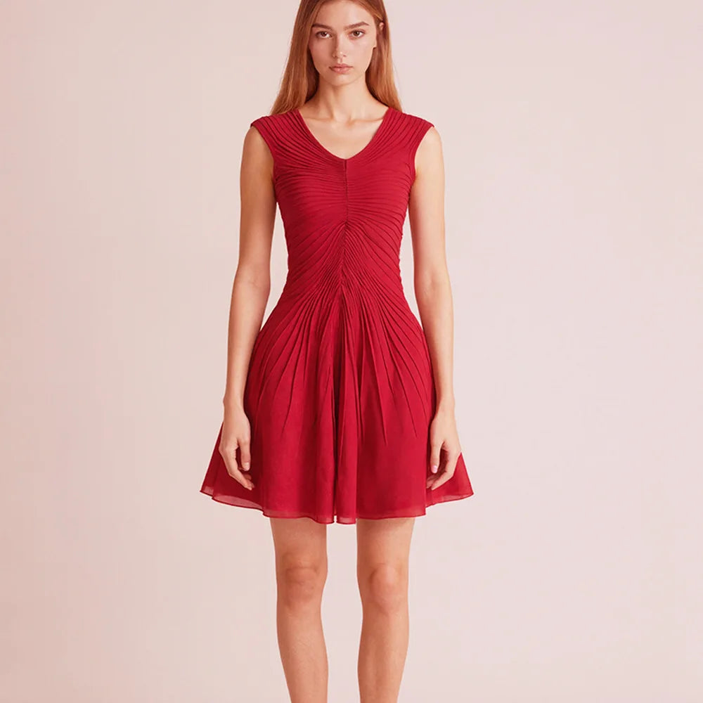 Short Mini Knitted A-line Dress