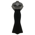 Luxury Black Mermaid Gown with Sparkling Diamond
