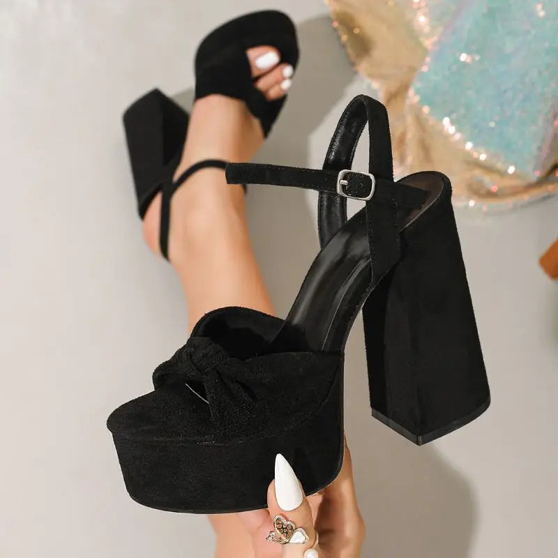 Summer Chunky Open Toe  Platform High Heels