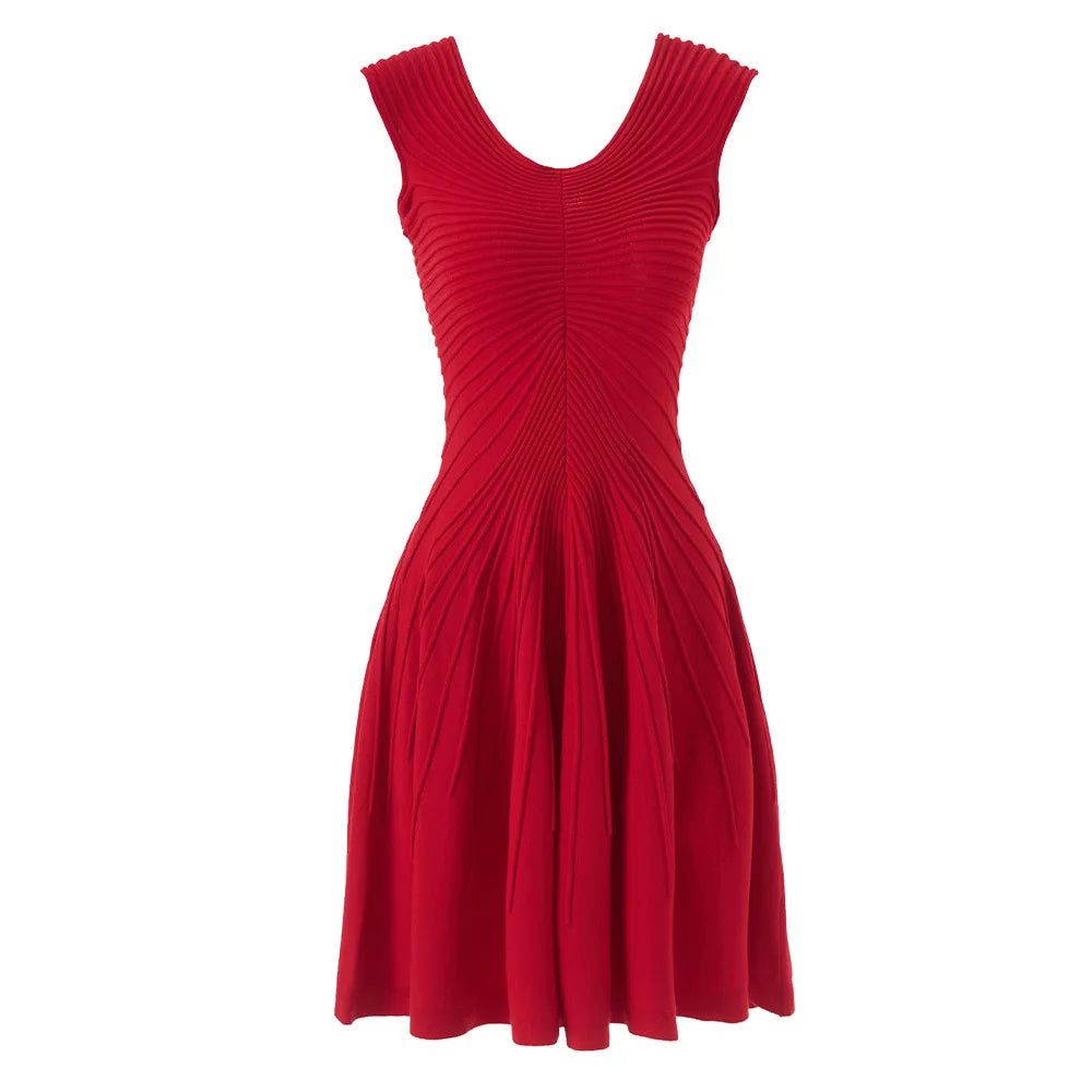 Short Mini Knitted A-line Dress