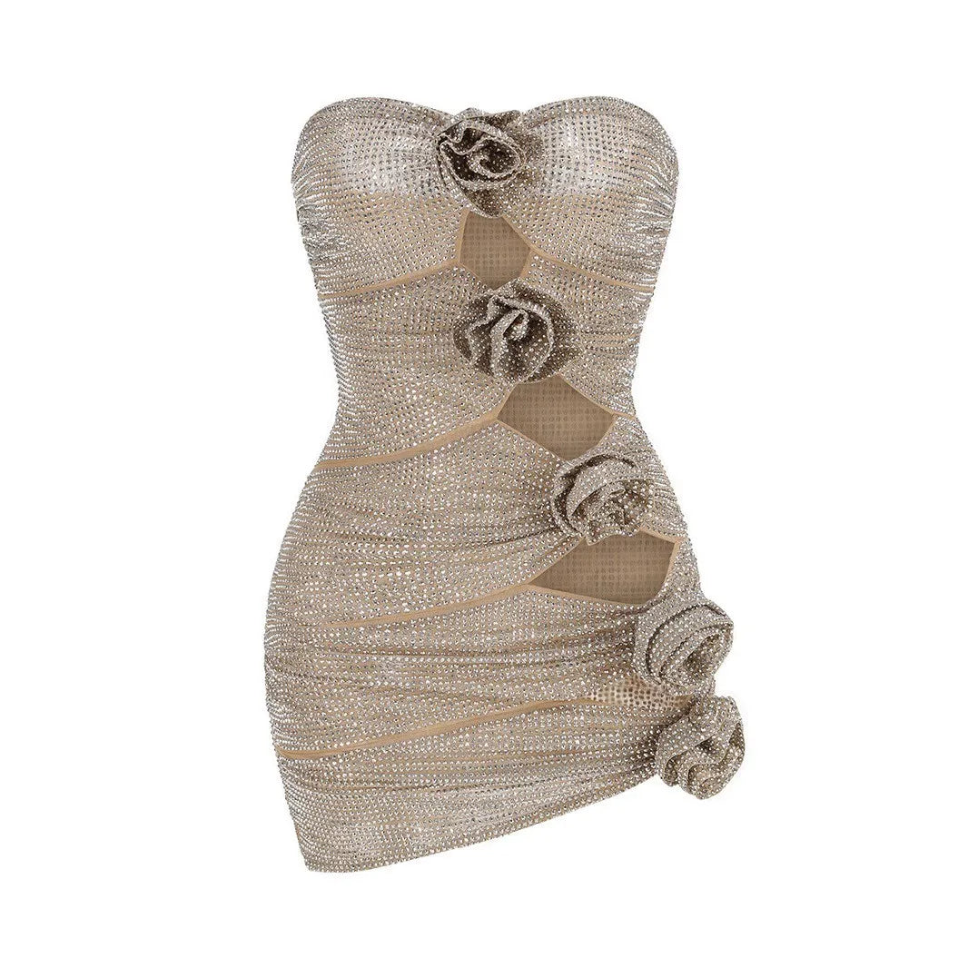 European American Cross-border Hot Item Strapless Dress