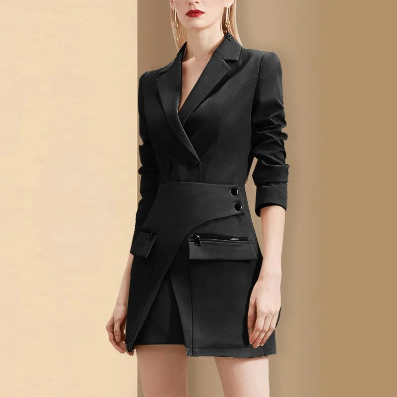 Two-piece Suit Lapel Office Blazer Formal Business