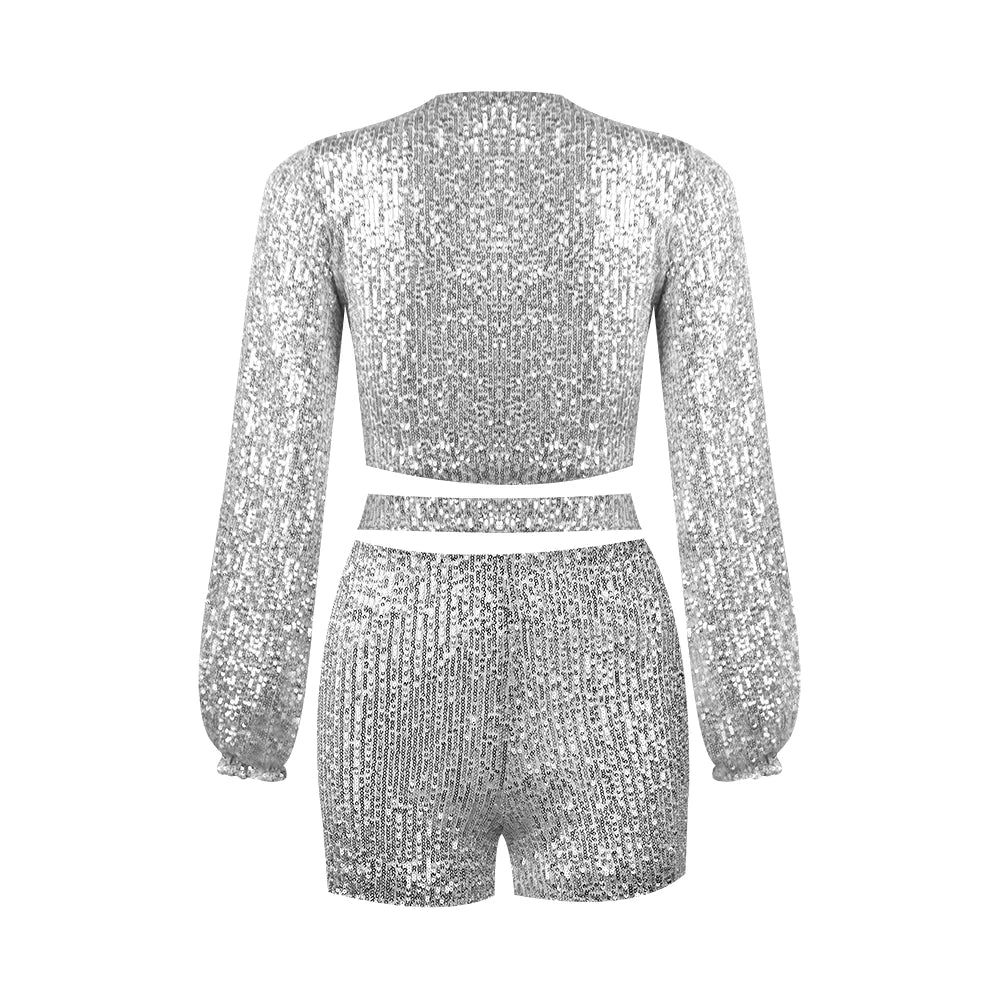 Sexy Crop Top With Short Set