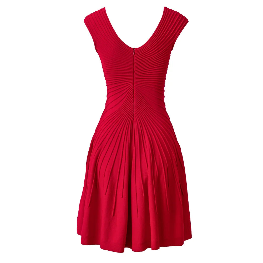 Short Mini Knitted A-line Dress