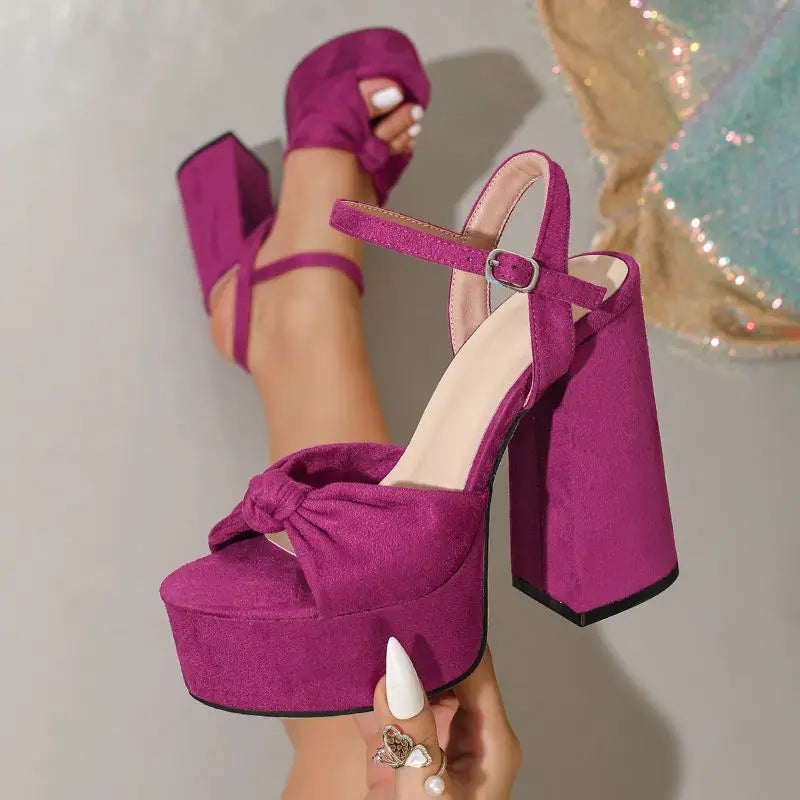Summer Chunky Open Toe  Platform High Heels