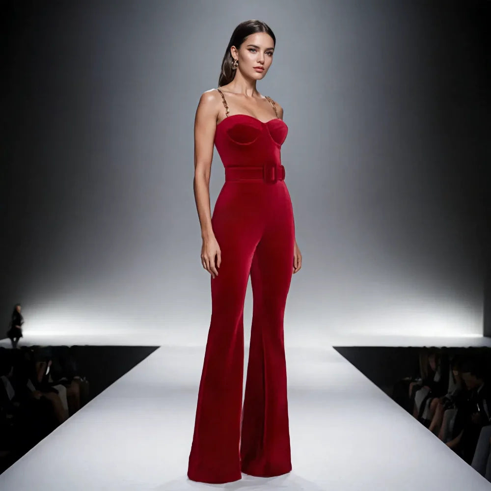 Elegant Velvet Jumpsuit