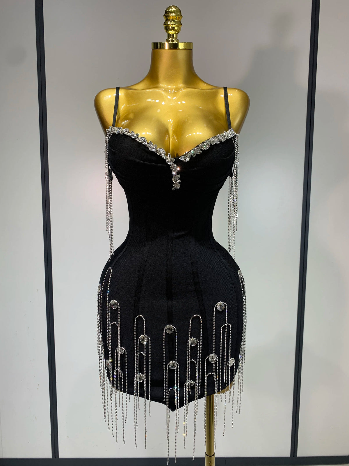 Sexy Backless Spaghetti Strap Bodycon Sleeveless Dress