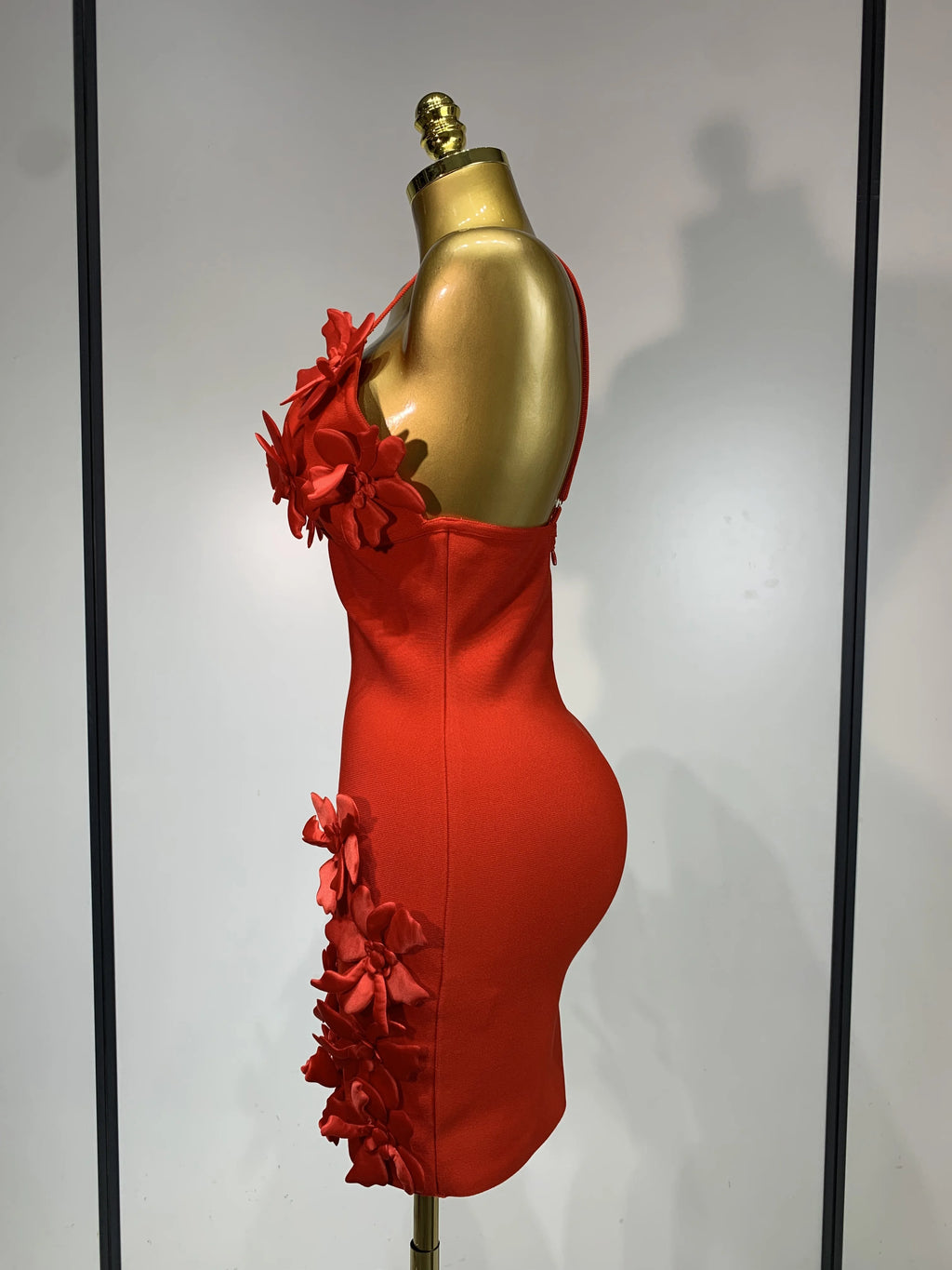Floral Mini Bodycon Knitted Dress
