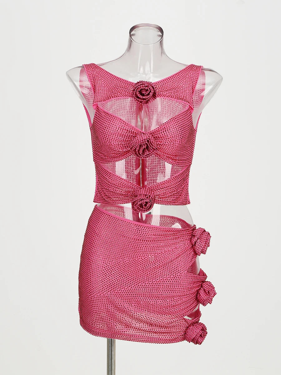 Summer Party Luxurious Sleeveless Two Piece Set