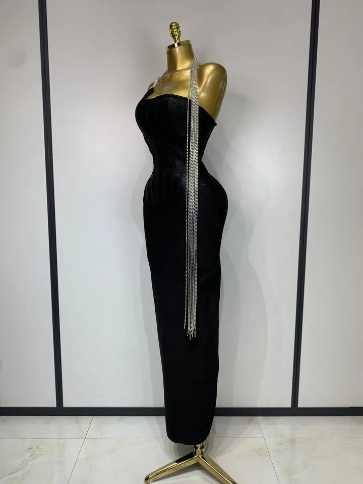 Sexy Sleeveless Fashion Cocktail Evening Party Luxury Birthday Prom Gown