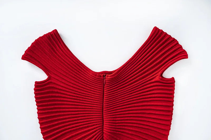 Short Mini Knitted A-line Dress