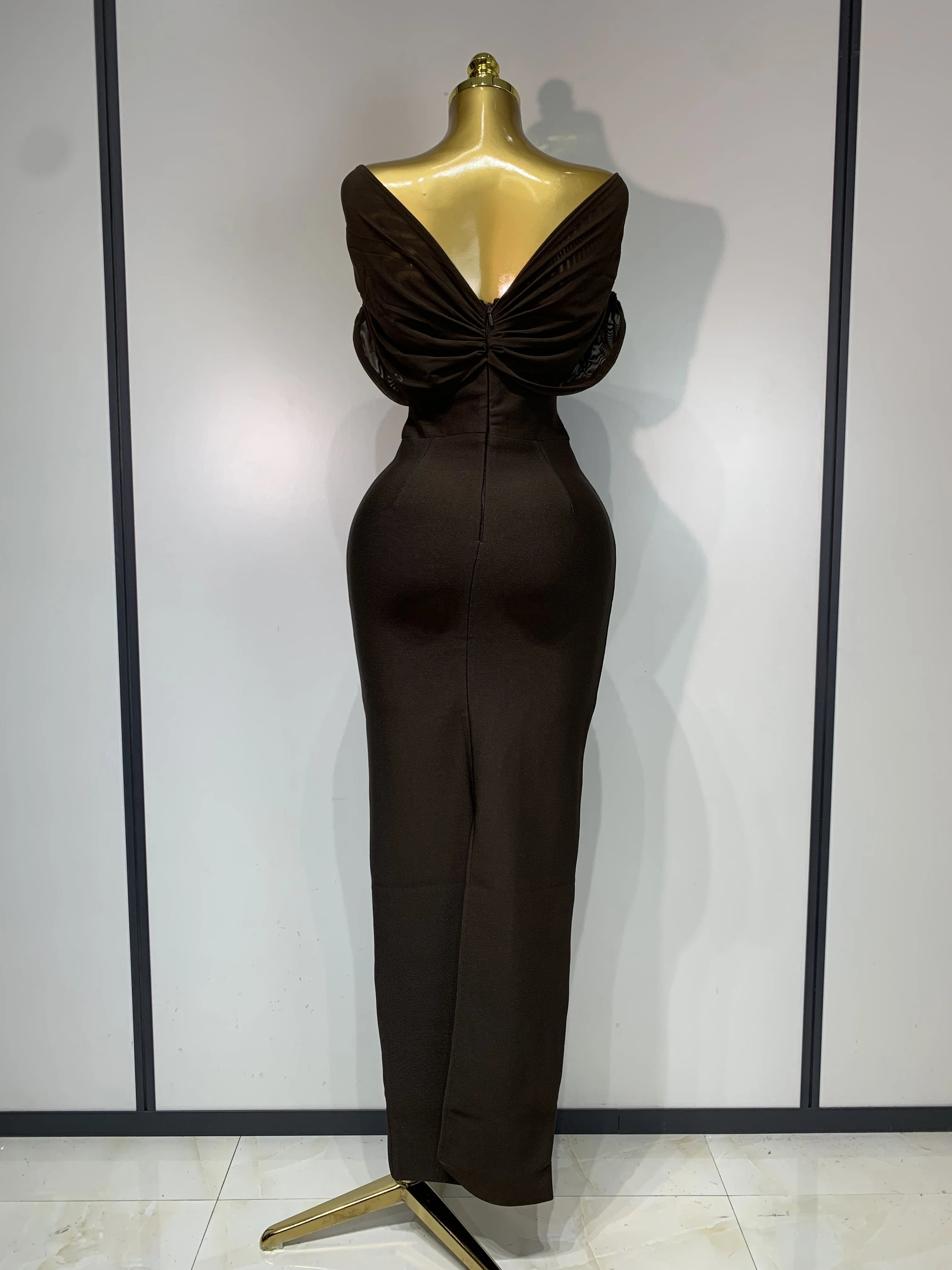 Luxury Sheath Knitted Long Dress