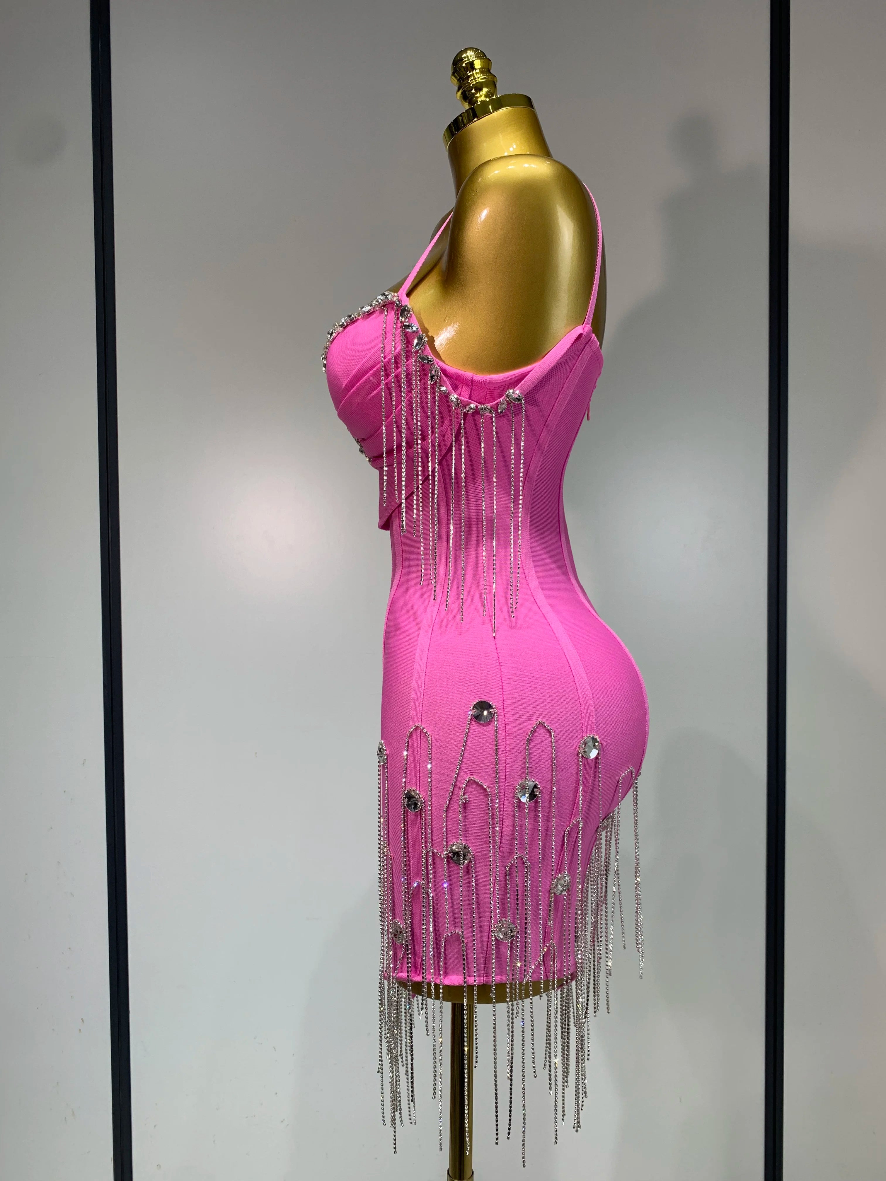Sexy Backless Spaghetti Strap Bodycon Sleeveless Dress