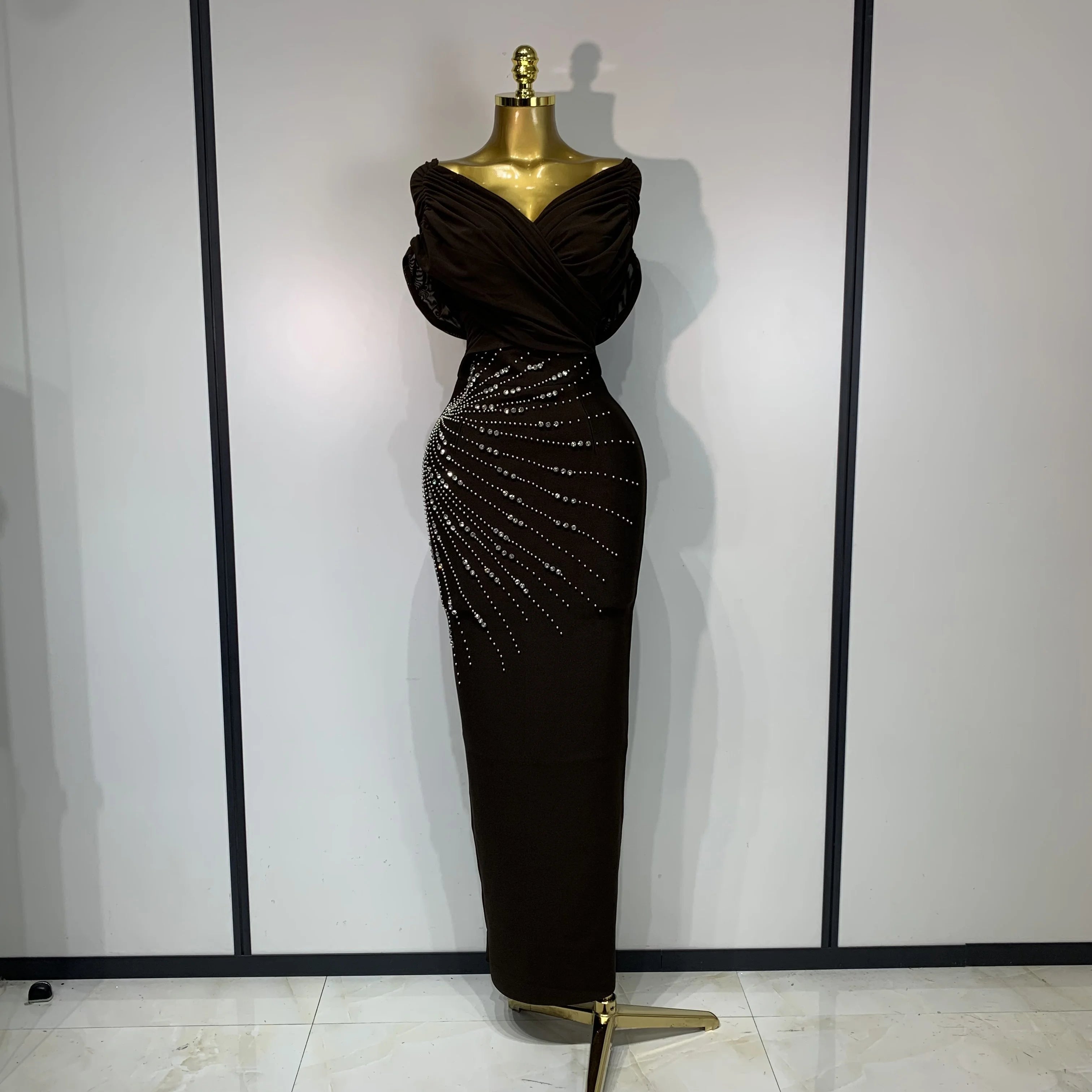 Luxury Sheath Knitted Long Dress