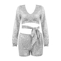 Sexy Crop Top With Short Set