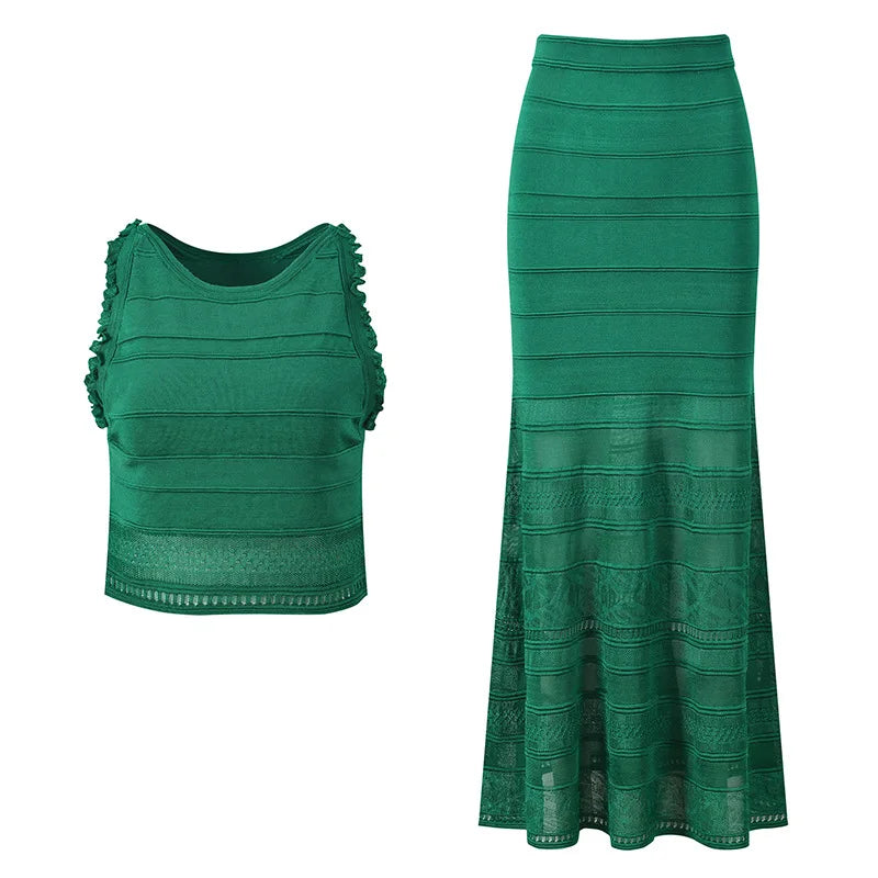 Lady Summer Vintage Casual 2 pieces