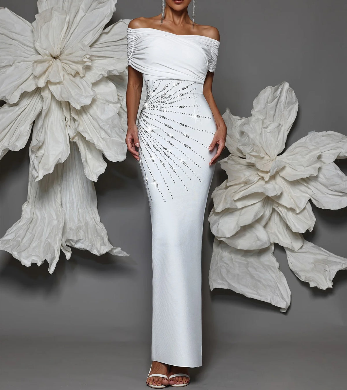 Luxury Sheath Knitted Long Dress