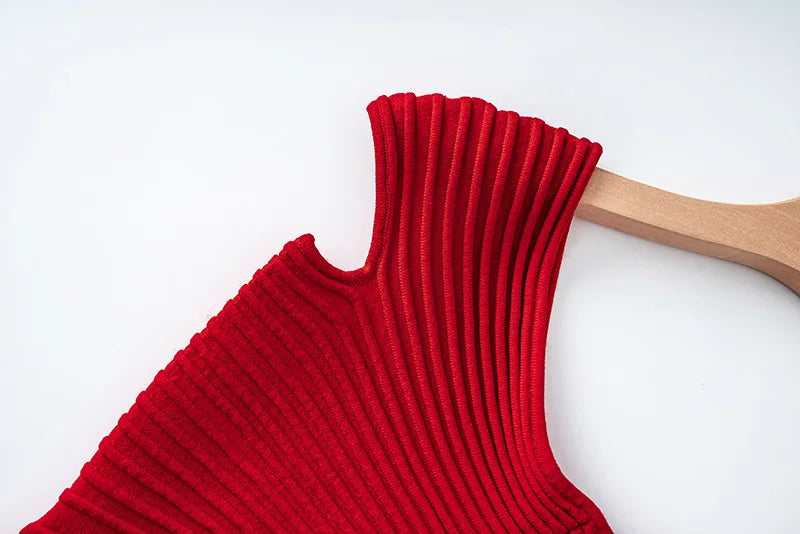 Short Mini Knitted A-line Dress