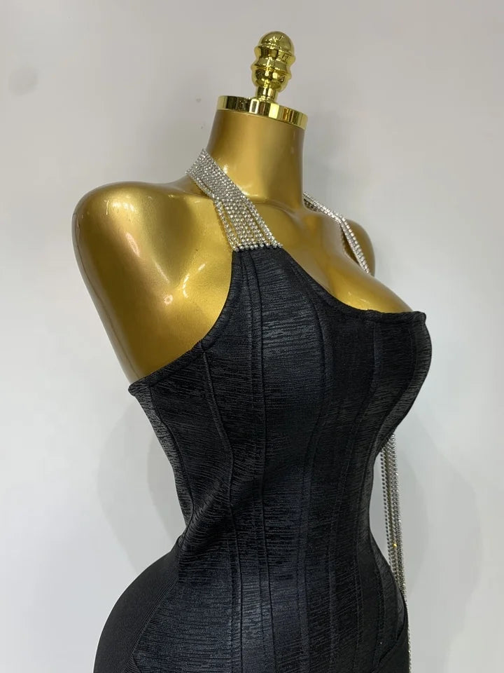 Sexy Sleeveless Fashion Cocktail Evening Party Luxury Birthday Prom Gown
