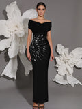 Luxury Sheath Knitted Long Dress