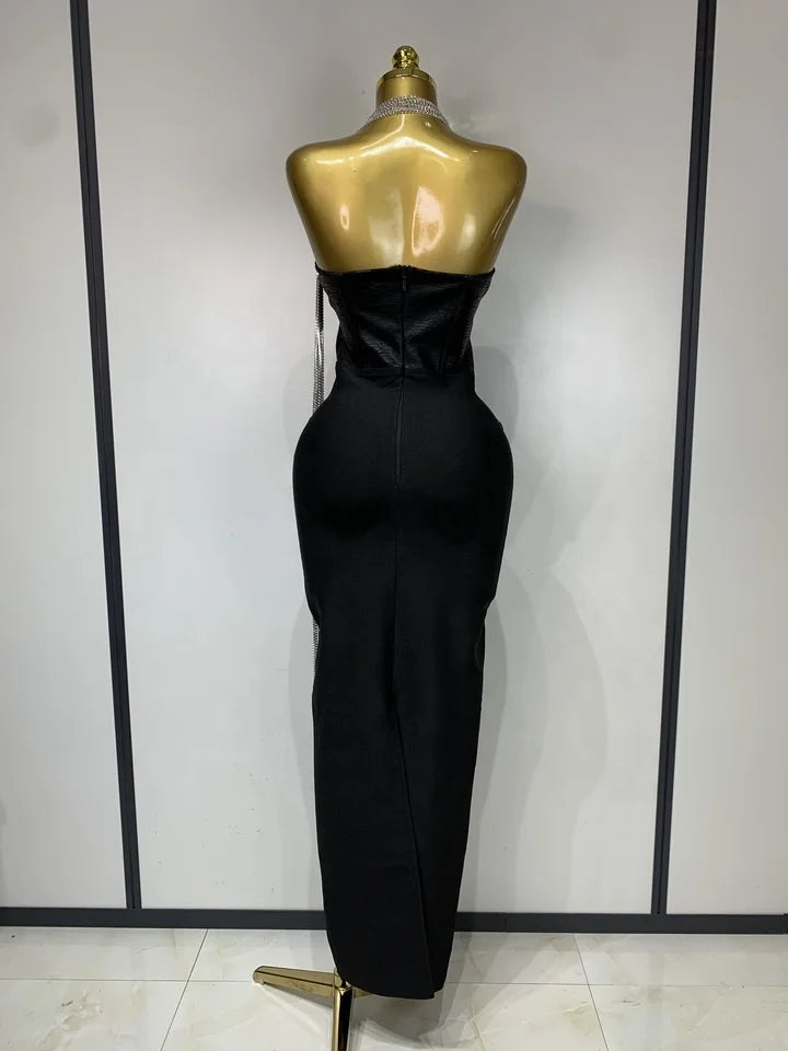 Sexy Sleeveless Fashion Cocktail Evening Party Luxury Birthday Prom Gown