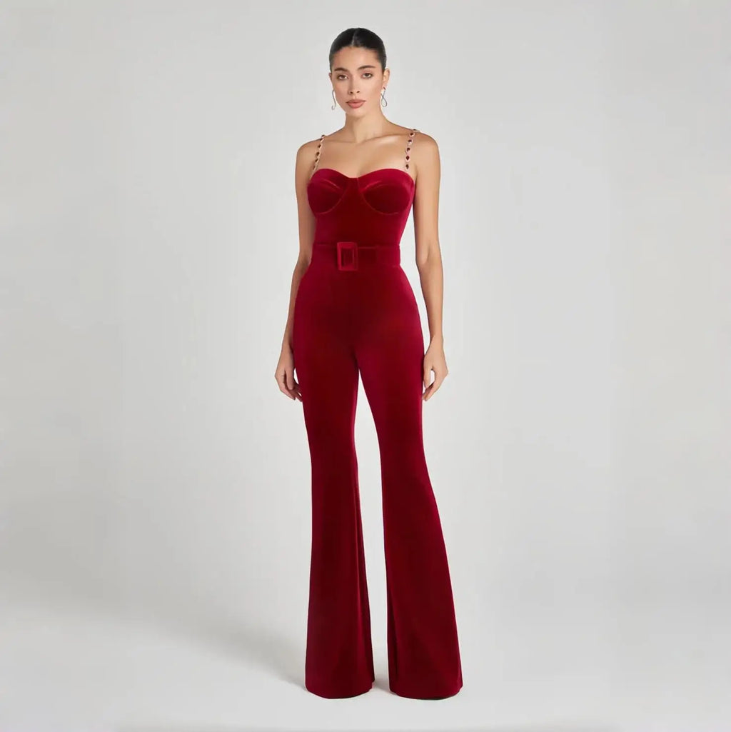 Elegant Velvet Jumpsuit