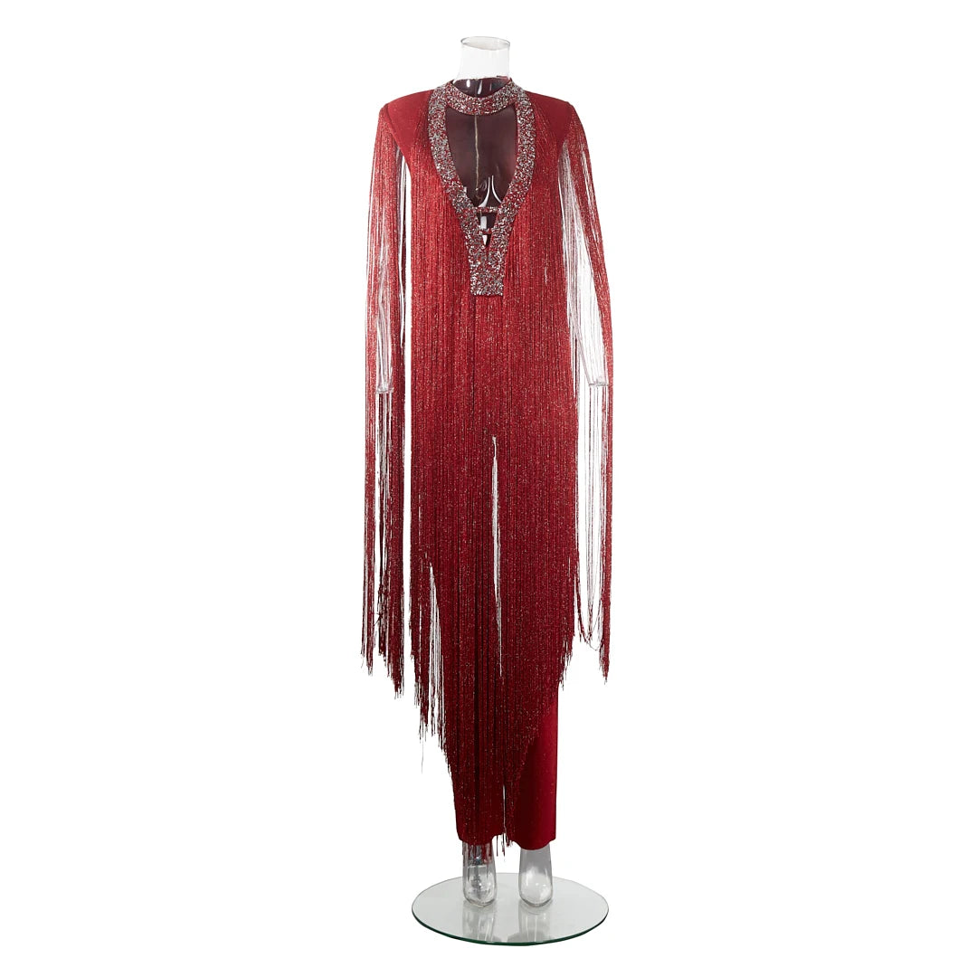 Maxi Tassel Jumpsuit