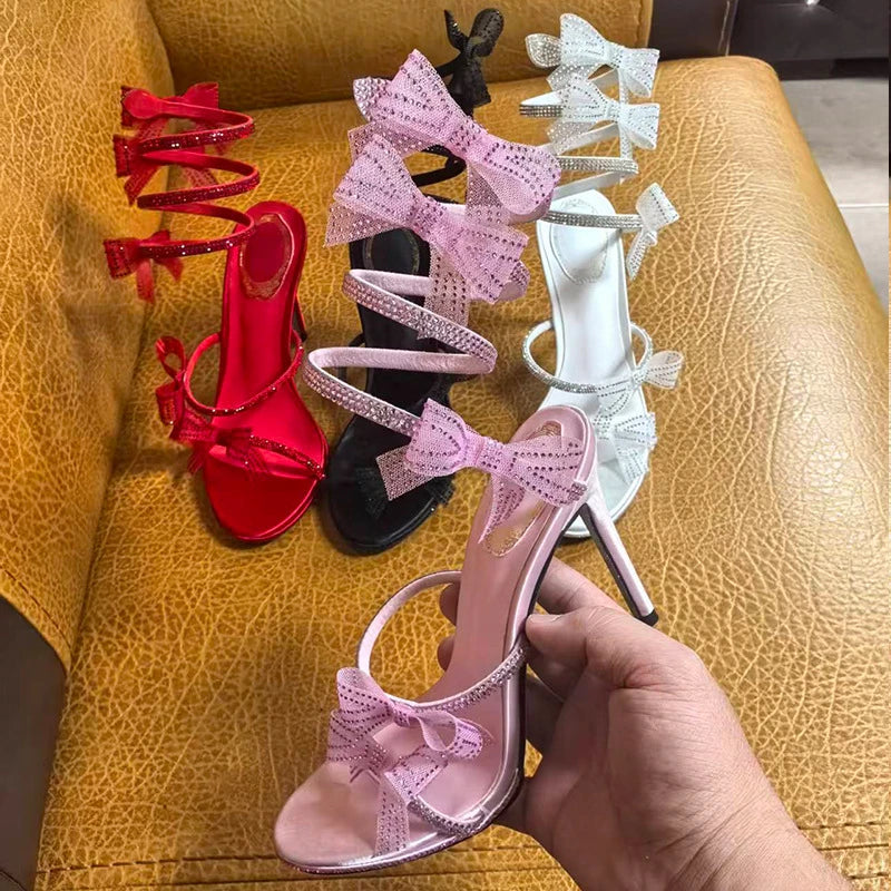 Ankle Snake Wrap Sandale Pour Femme Summer Heels