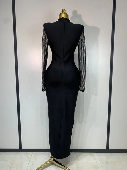 Bandage Bodycon Maxi Long Dress