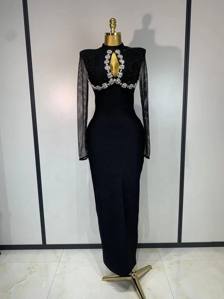 Bandage Bodycon Maxi Long Dress