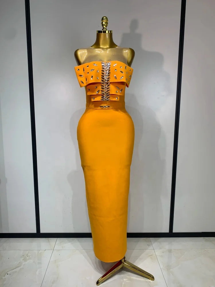 Luxury Birthday Evening Party Celebrity Elegant Knitted Dress