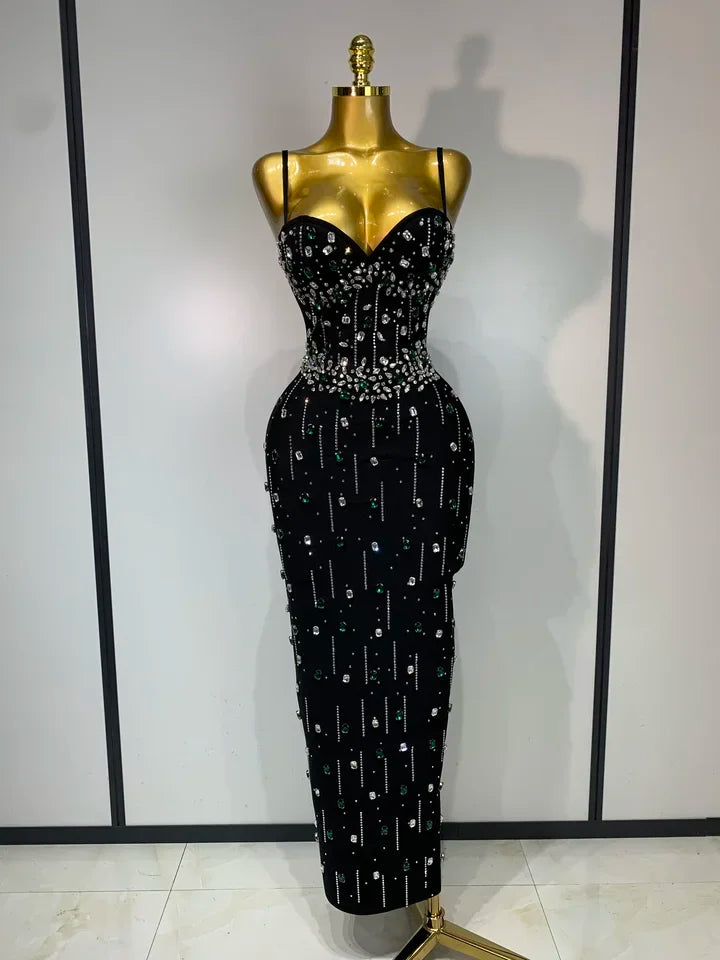 Luxury Celebrity Elegant Knitted Birthday Evening Party Dress