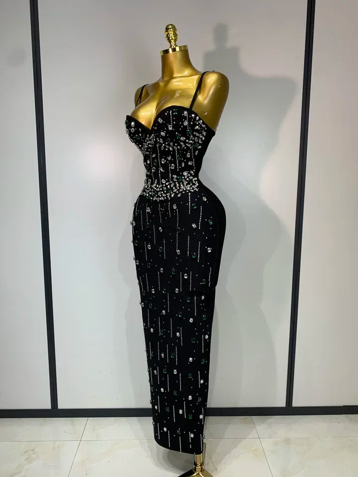 Luxury Celebrity Elegant Knitted Birthday Evening Party Dress