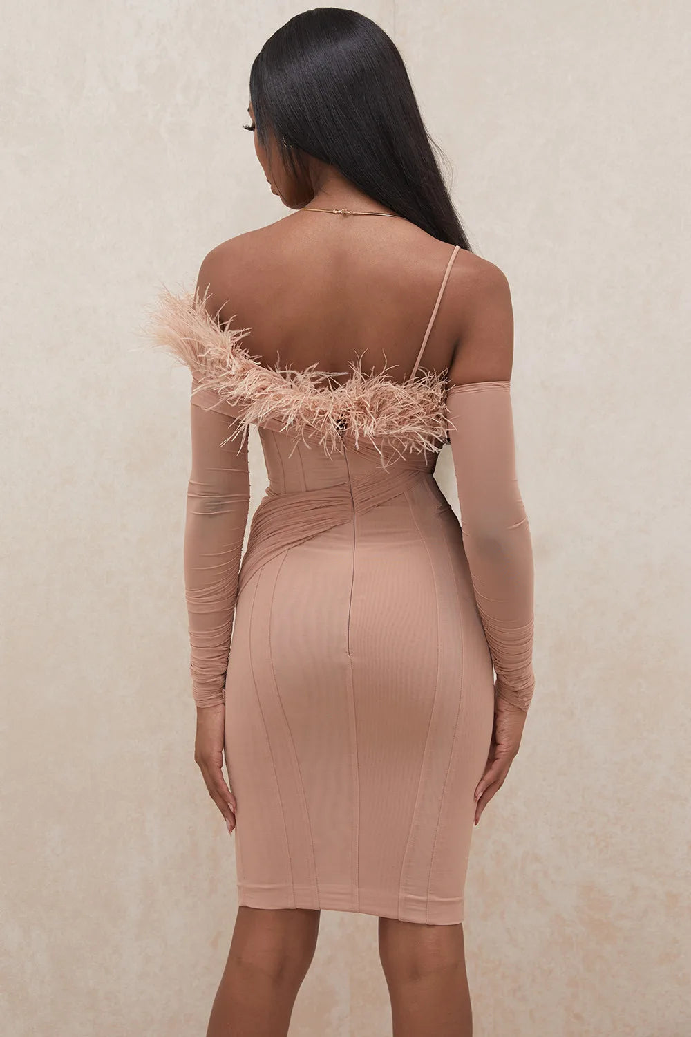 Long-sleeved Hip-wrapping Short Dress