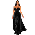 Gradient Pleated Evening Party Long Dresses