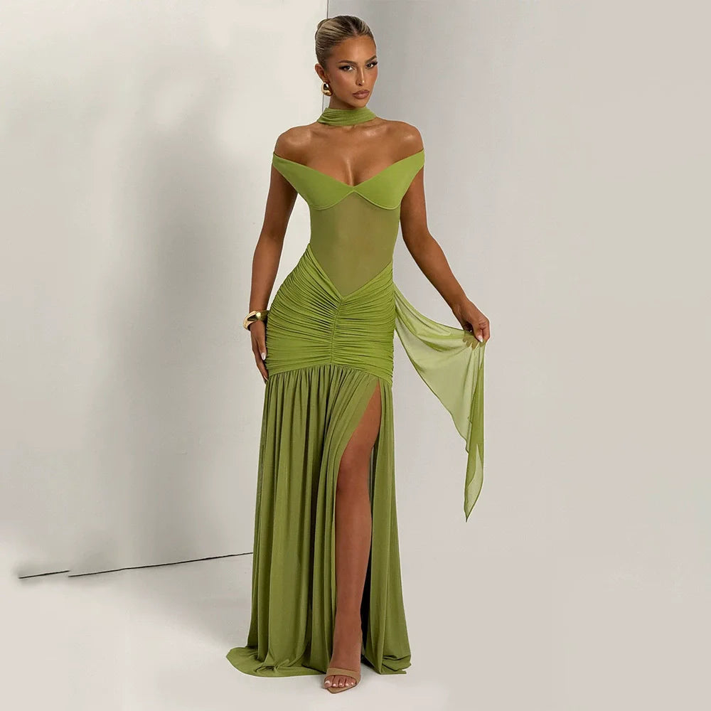 Sexy Open Back Long Dress