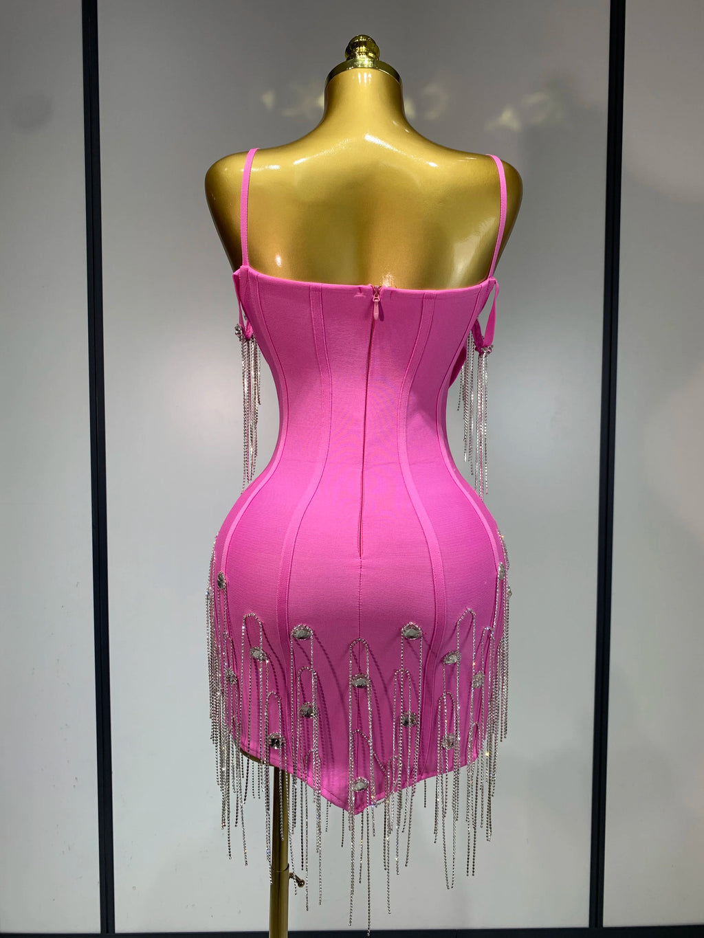 Sexy Backless Spaghetti Strap Bodycon Sleeveless Dress