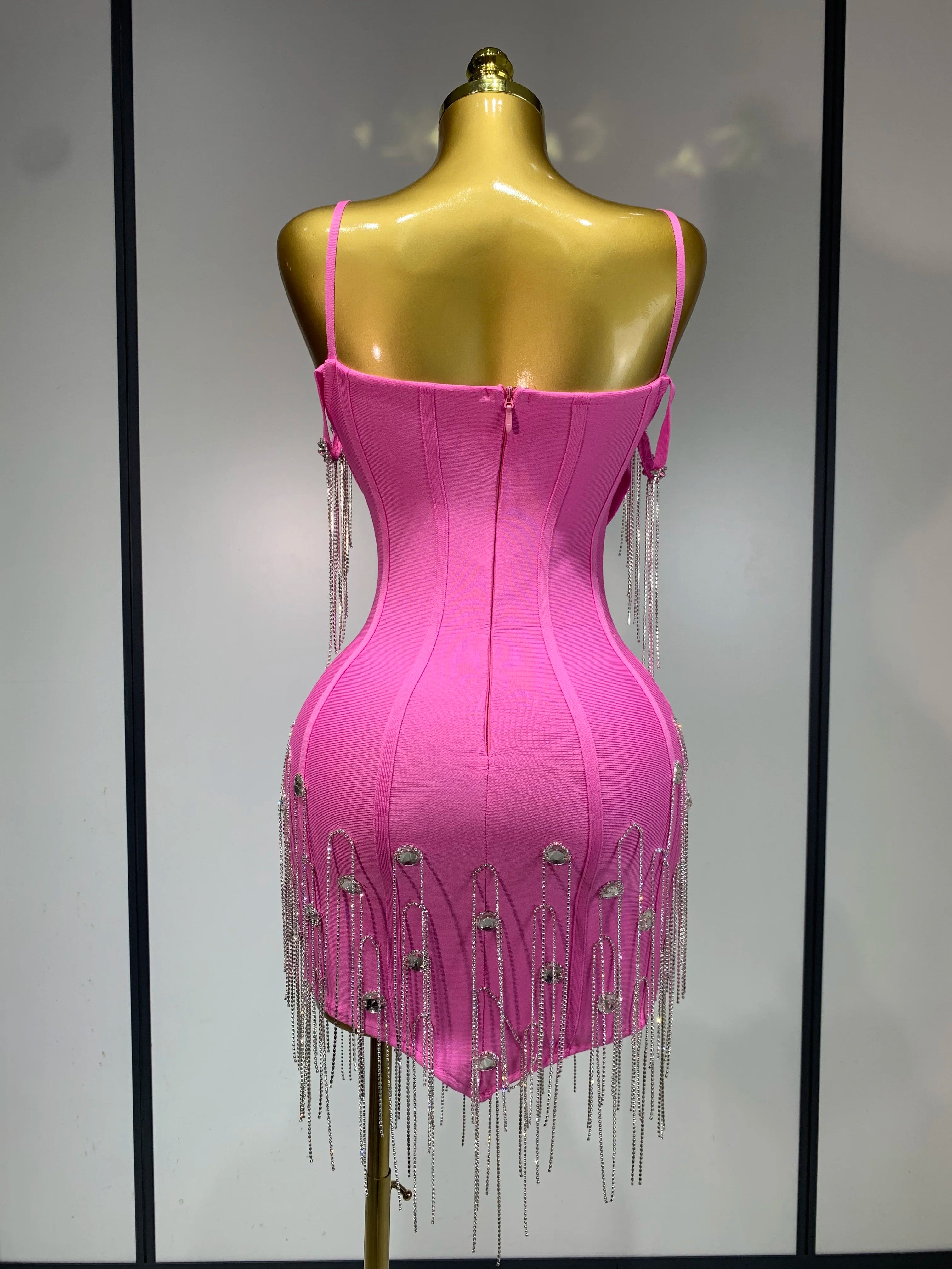 Sexy Backless Spaghetti Strap Bodycon Sleeveless Dress