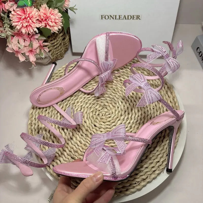 Ankle Snake Wrap Sandale Pour Femme Summer Heels