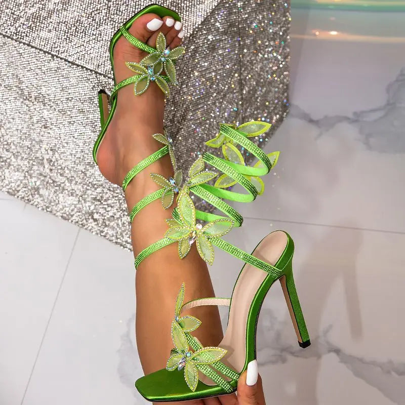 Wrap Around Strap Heels
