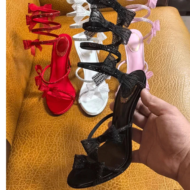 Ankle Snake Wrap Sandale Pour Femme Summer Heels