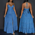 Elegant Jeans Long Dresses