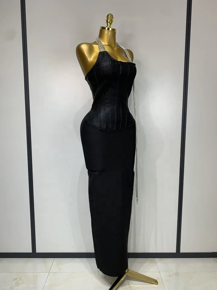 Sexy Sleeveless Fashion Cocktail Evening Party Luxury Birthday Prom Gown