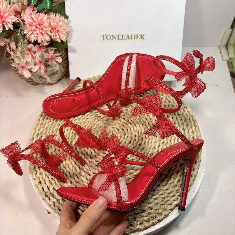 Ankle Snake Wrap Sandale Pour Femme Summer Heels