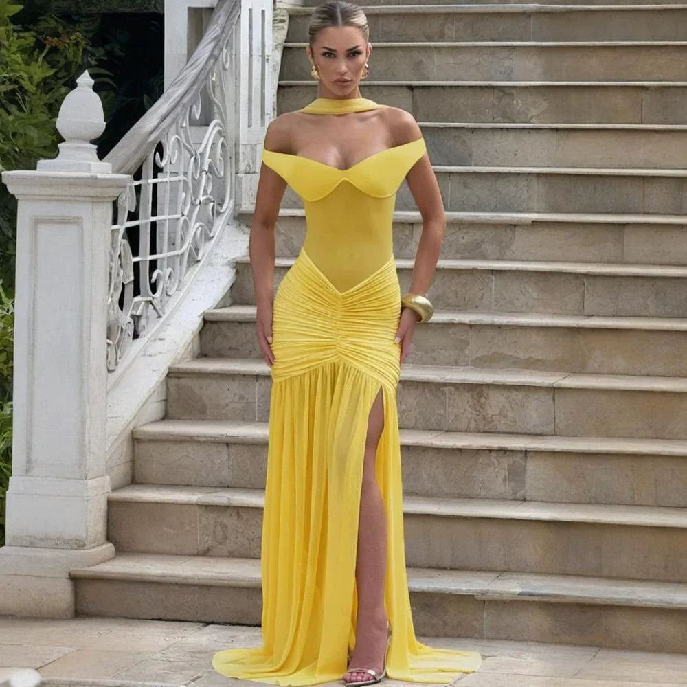 Sexy Open Back Long Dress