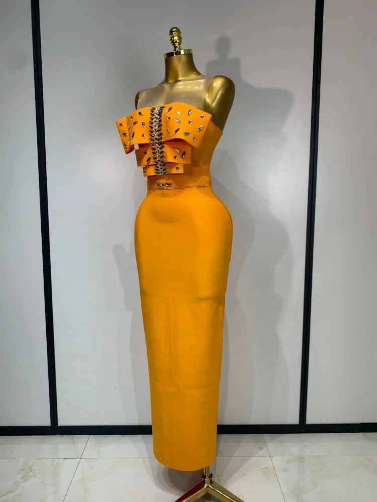 Luxury Birthday Evening Party Celebrity Elegant Knitted Dress