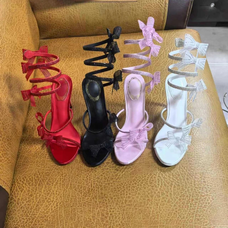 Ankle Snake Wrap Sandale Pour Femme Summer Heels