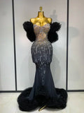 Off Shoulder Sparkly Rhinestone Maxi Long Dress