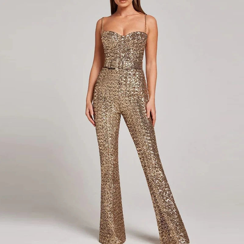 Sexy Off Shoulder High Waist Long Pants Jumpsuit