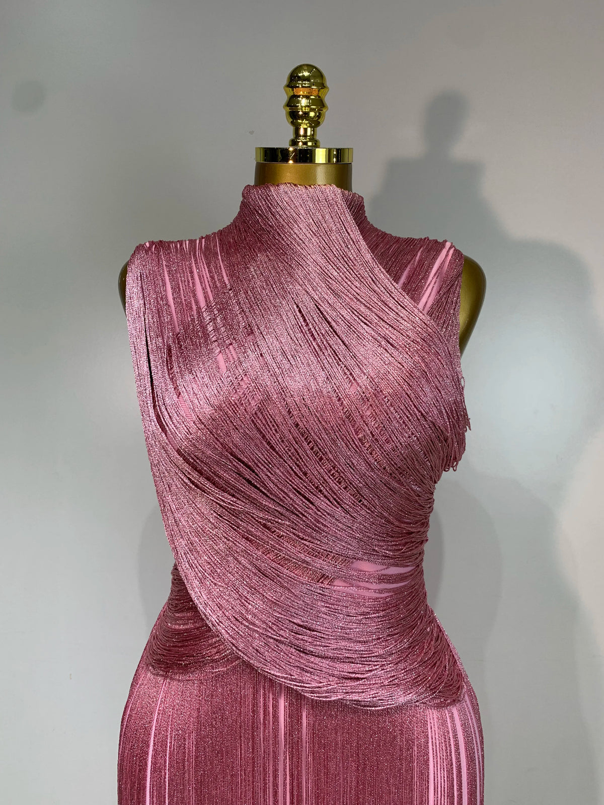 Sexy Sleeveless Pink Sky Blue Tassel Bandage Dress
